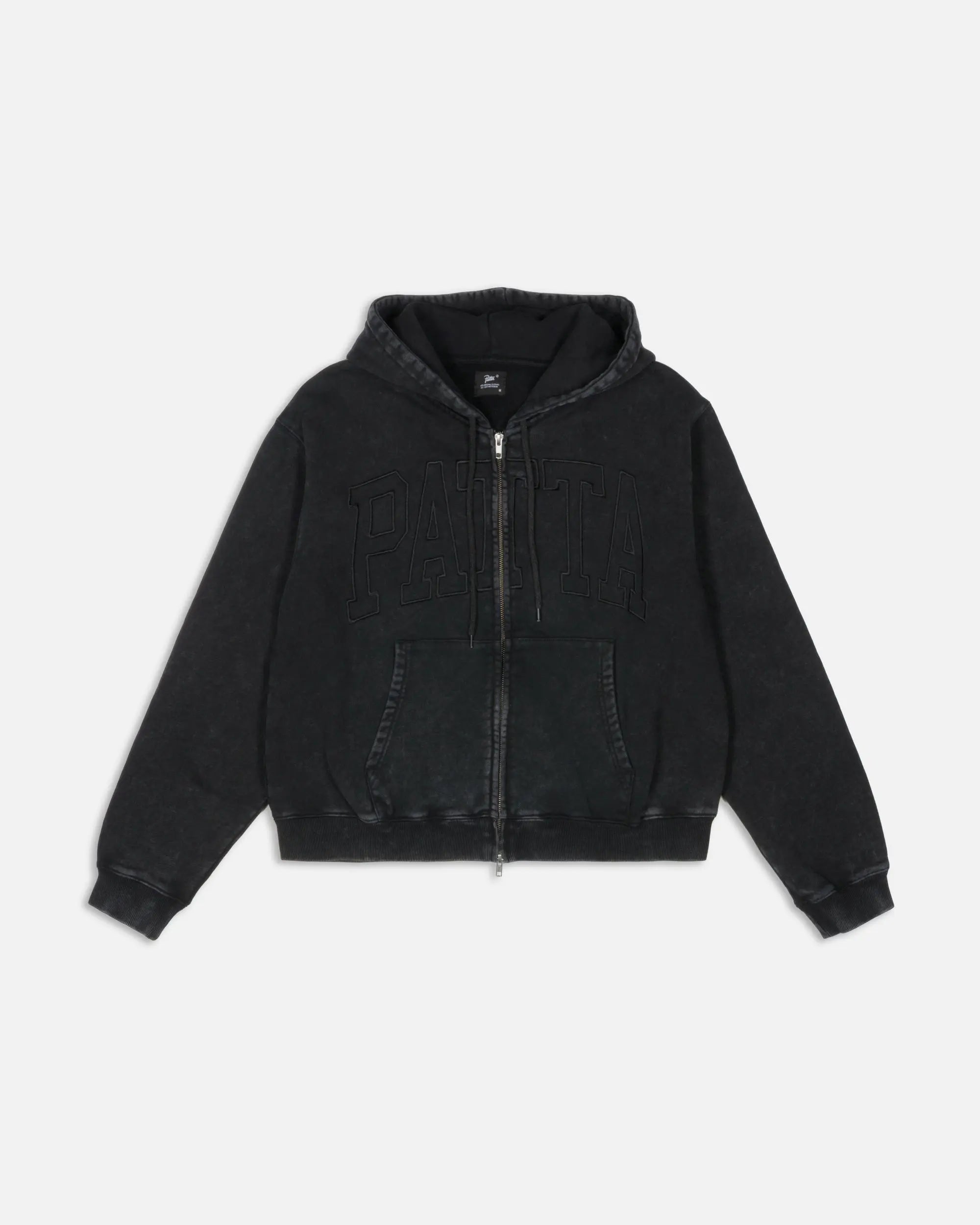 Patta Loopback Logo Zip Hooded Sweater (Moonless Night) - Patta 
