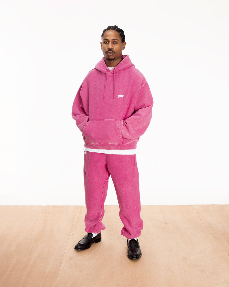 Patta Classic Washed Hooded Sweater (Fuchsia Red)