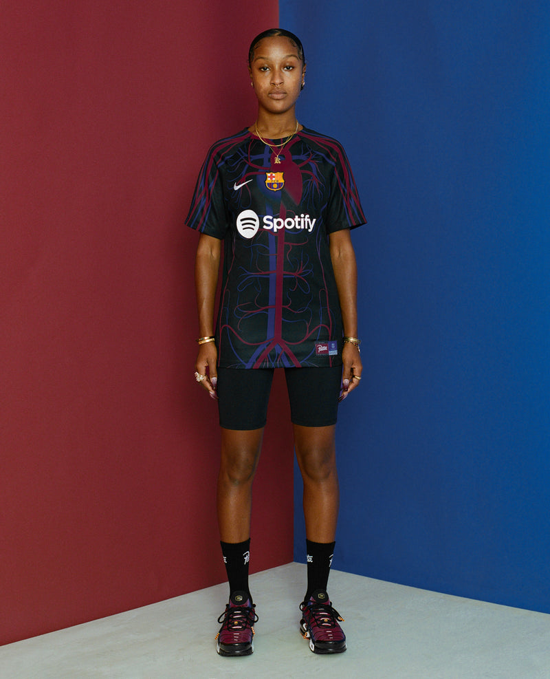 FCB x Patta Culers del Món Men's Pre-Match Jersey (Black/Black/White)