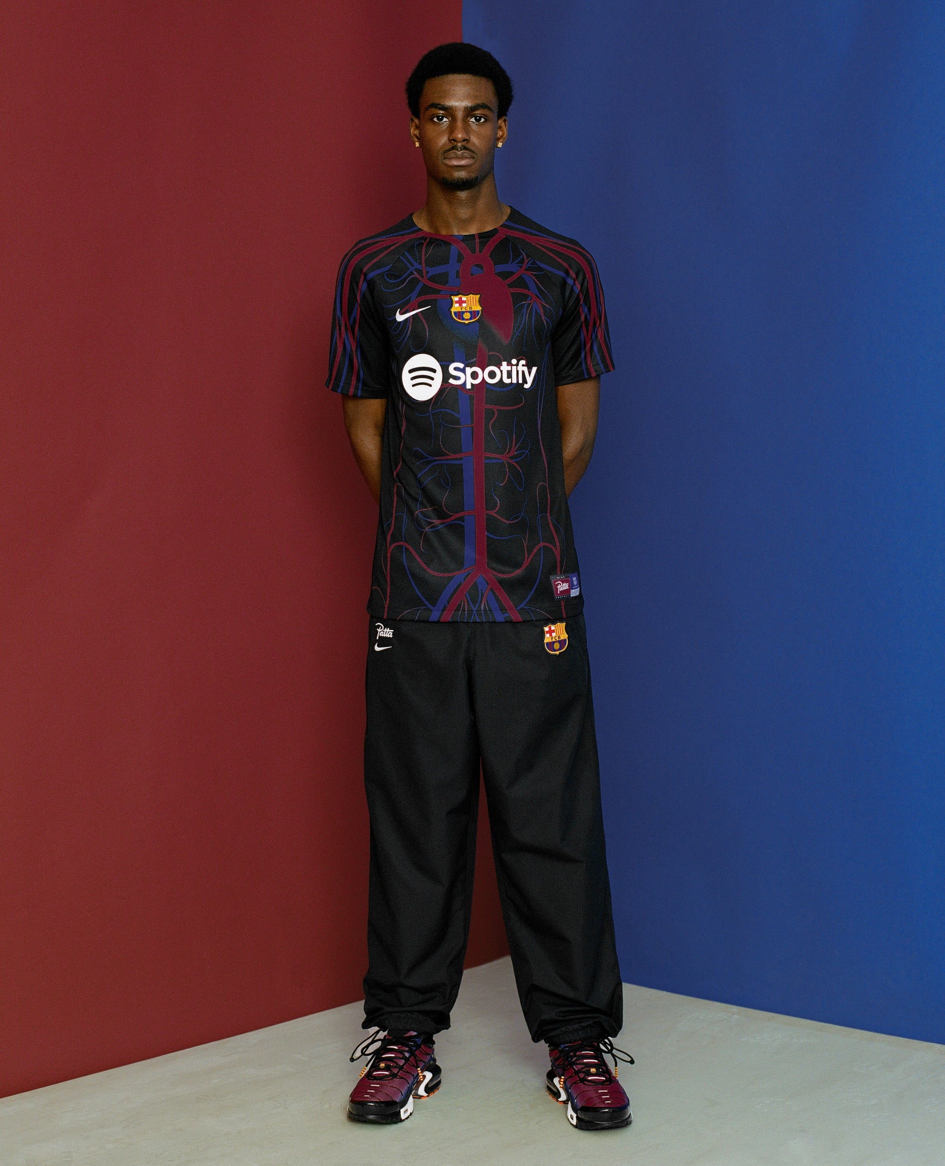 FCB x Patta Culers del Món Men's Pre-Match Jersey (Black/Black/White)