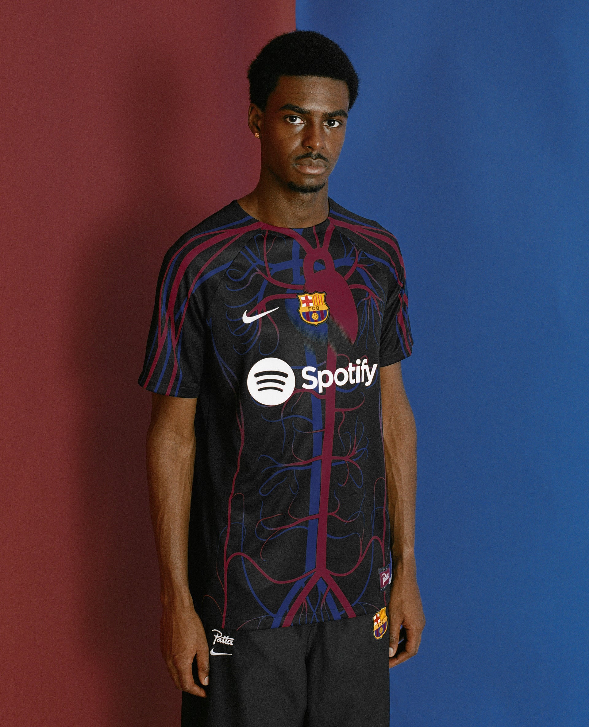 FCB x Patta Culers del Món Men's Pre-Match Jersey (Black/Black/White)