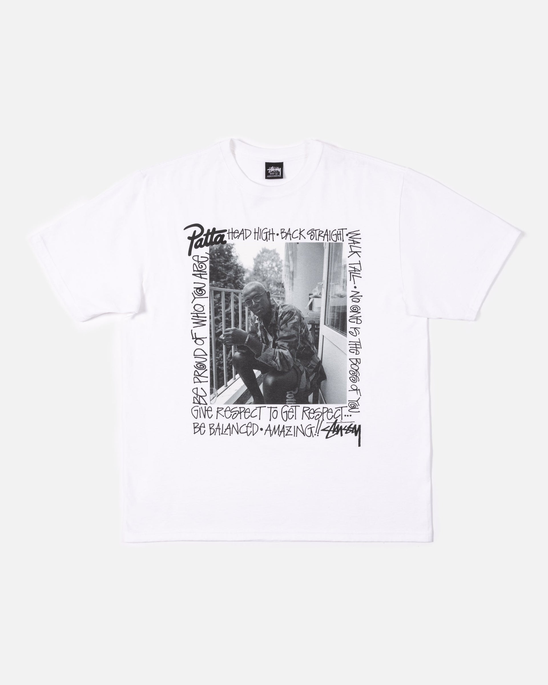 Patta x Stussy Respect Tee (White)