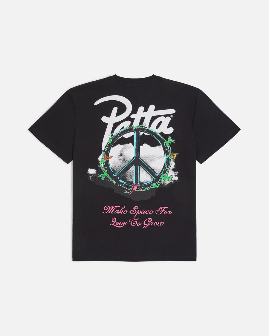 Black Patta T-Shirt with Peace Sign and Patta Logo