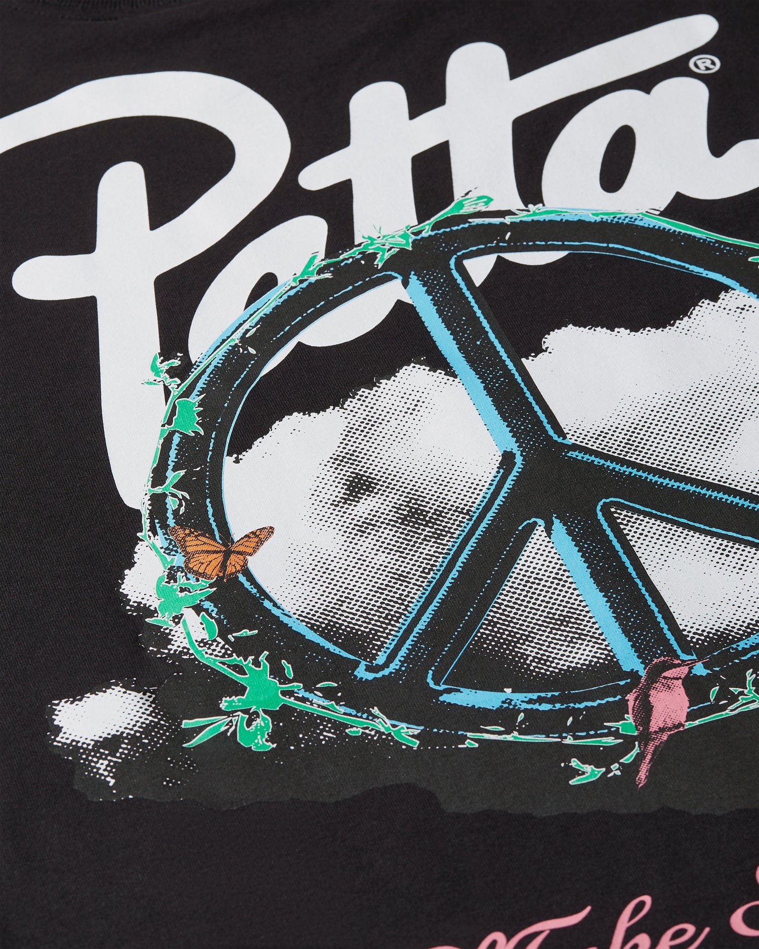 Patta Xerox Peace Boxy Hooded Sweater (Black)