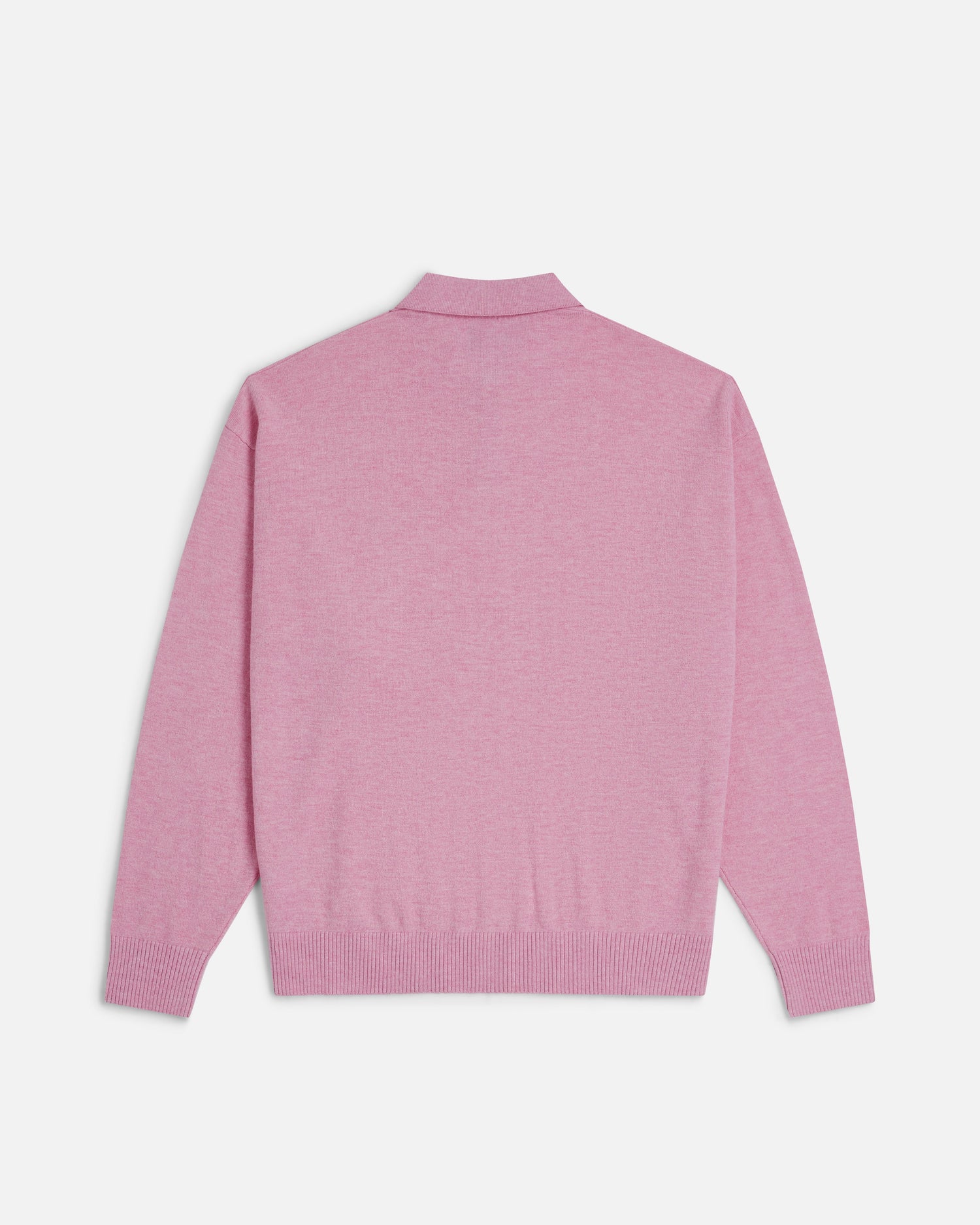 Patta Knitted Wool Longsleeve Polo Shirt (Very Berry )