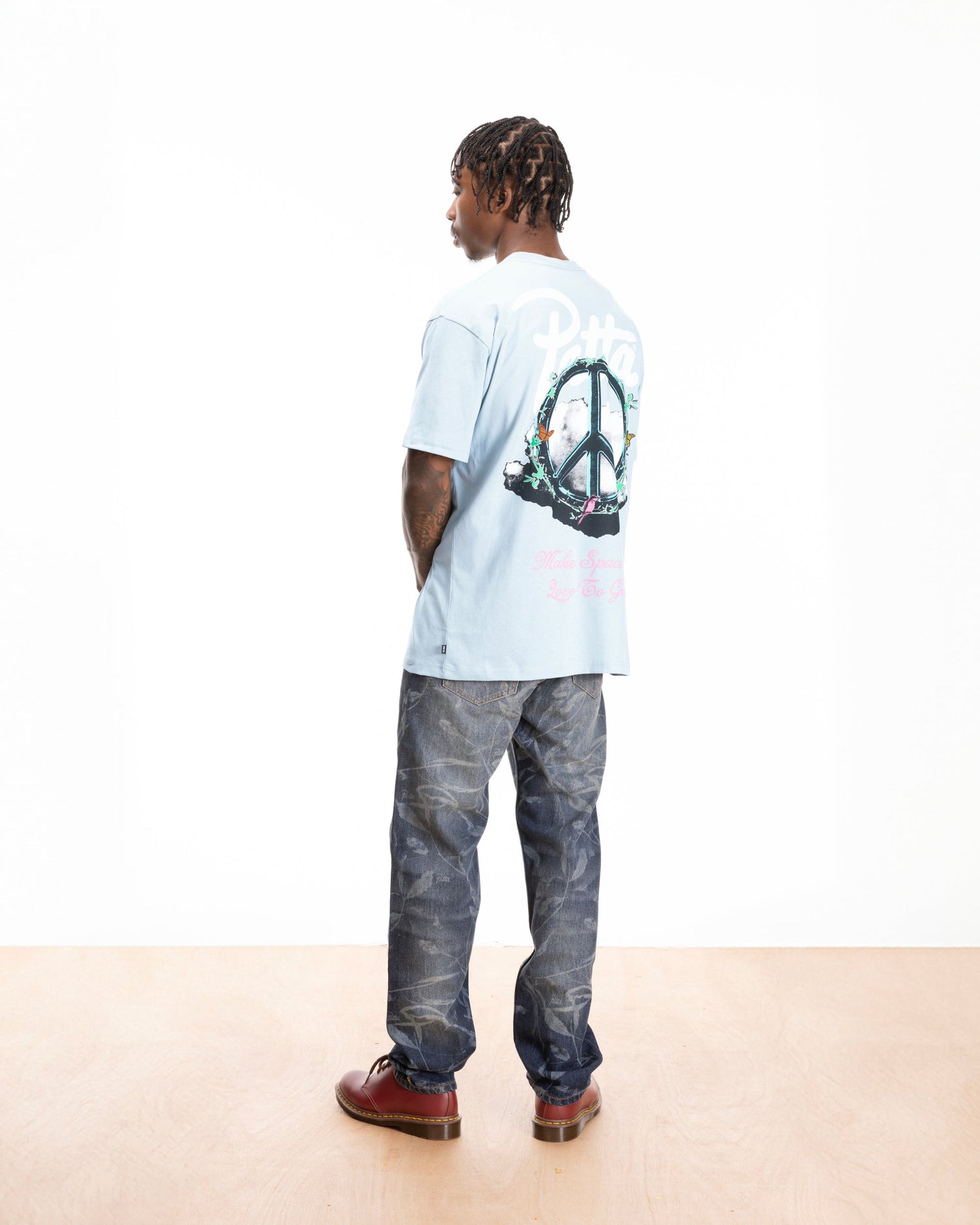 Patta Xerox Peace T-Shirt (Dusty Blue)