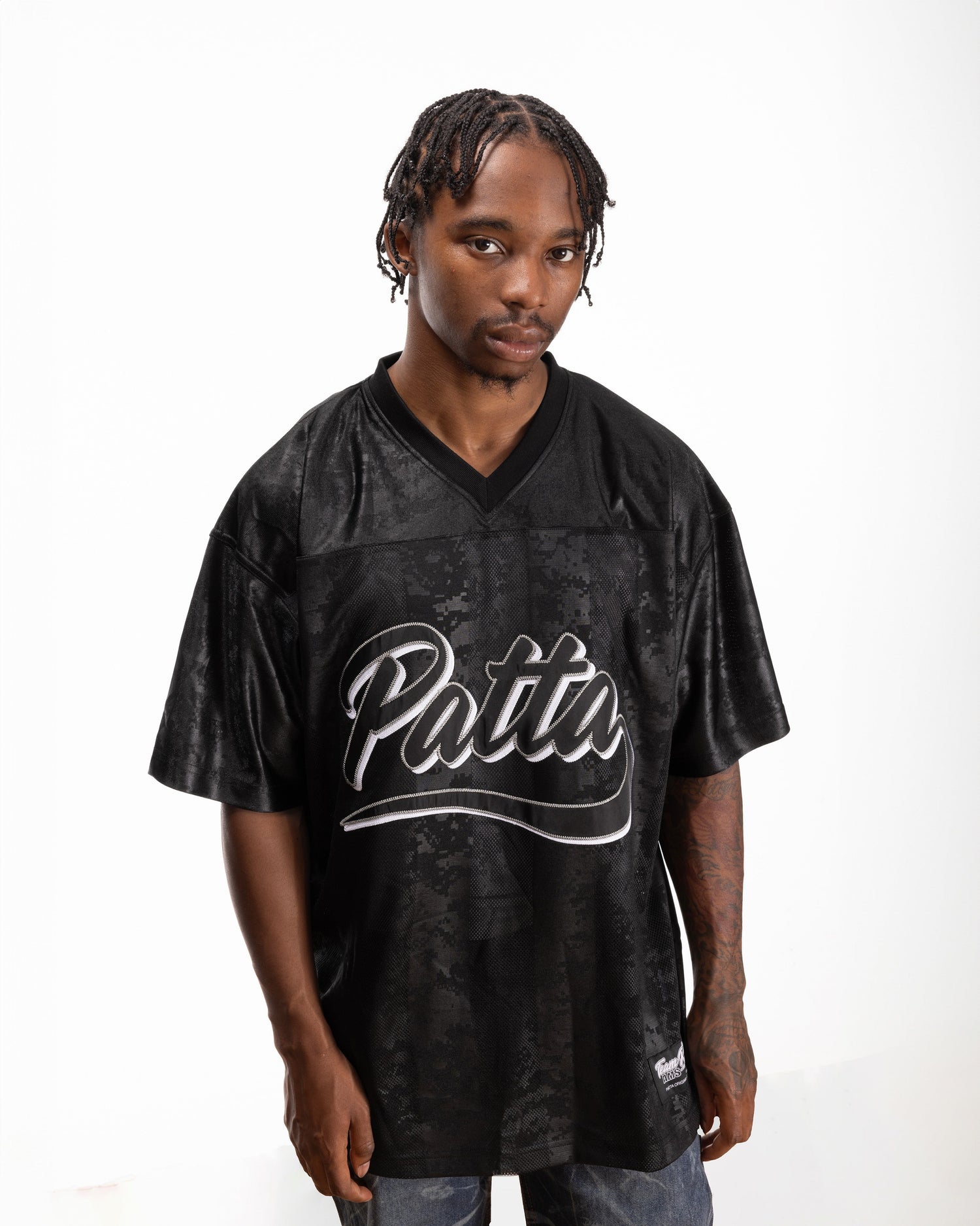 Patta Digi Lobi Mesh Football Jersey (Black)