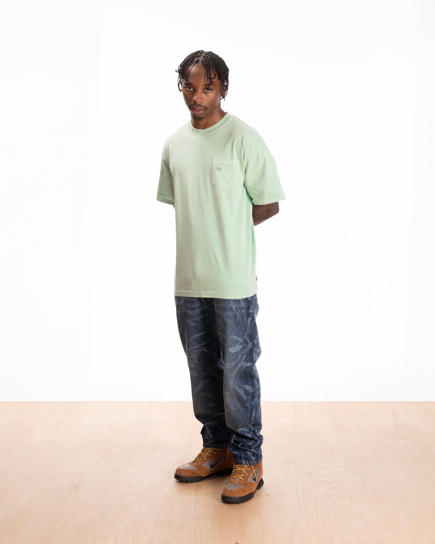 Patta Basic Washed Pocket T-Shirt (Silt Green)