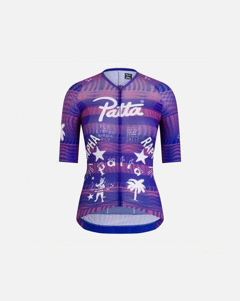 Patta x Rapha Women's Pro Team Aero Jersey (Flamingo Pink/Royal