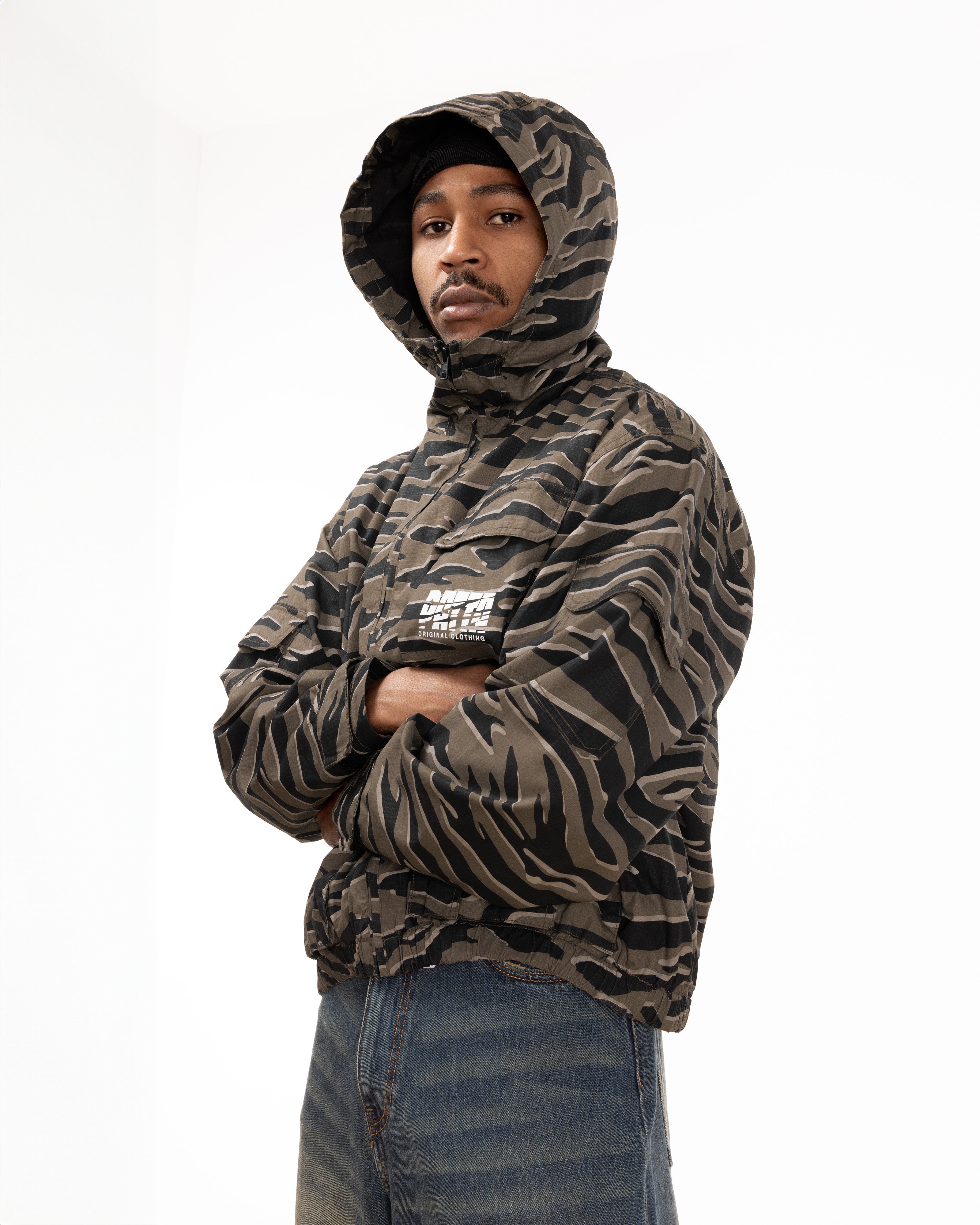 The Hundreds factory NWT Guerrero Tiger Camo Full Zip Jacket XL