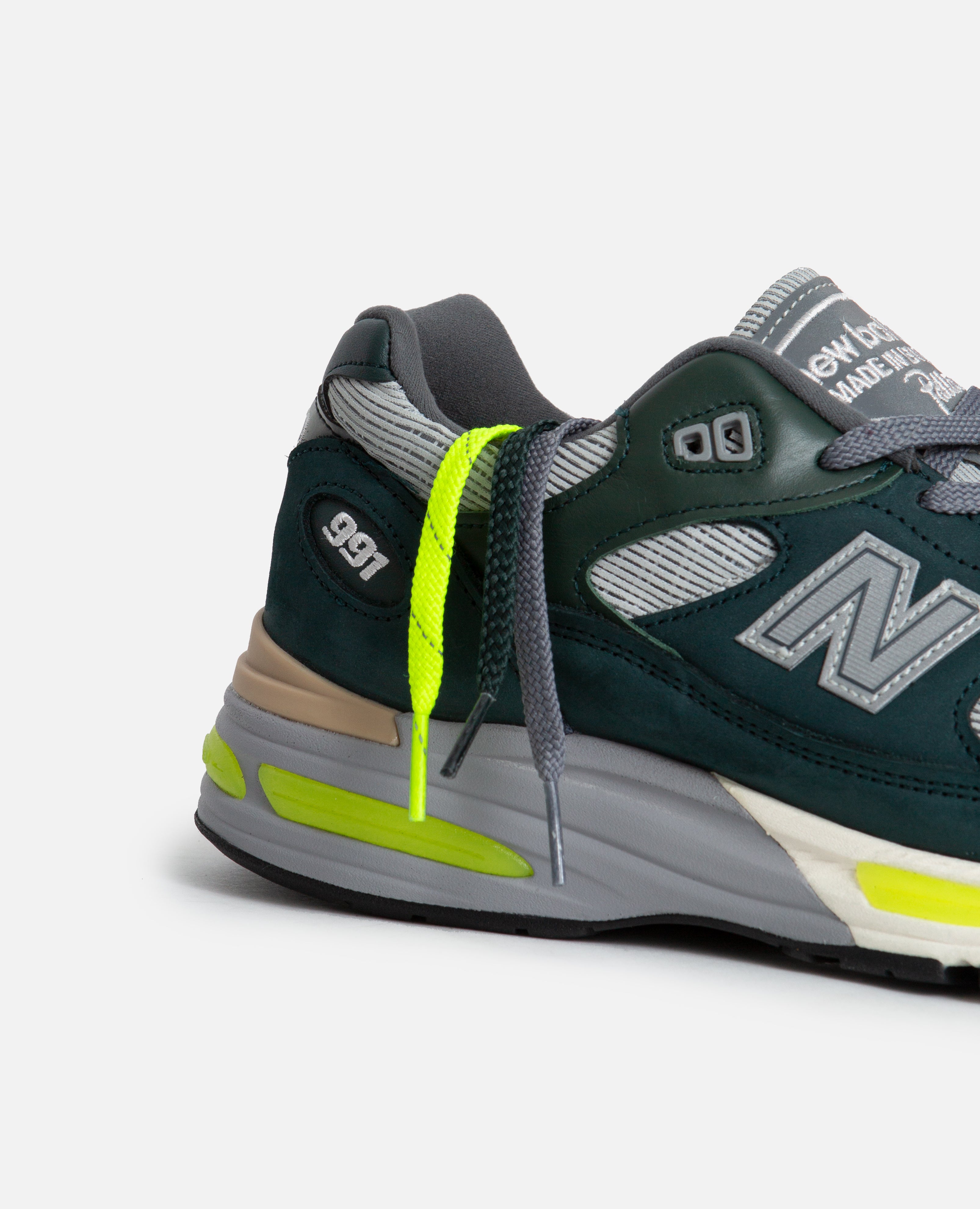 New Balance Patta 991v2 (Sea Moss/Safety Yellow) – Patta US