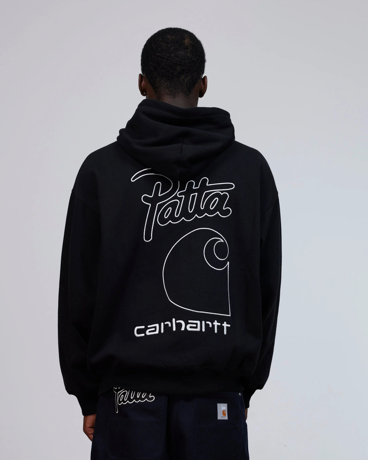Patta x Carhartt Hooded Sweatshirt (Black) Patta x Carhartt