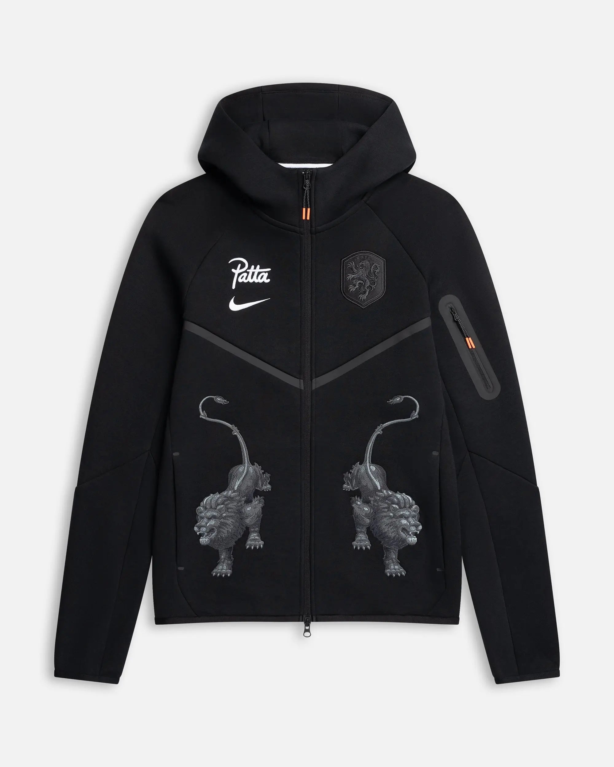Knvx M Nike Tech Fleece Fz Wr Hdy (Black/White) (No Sponsor