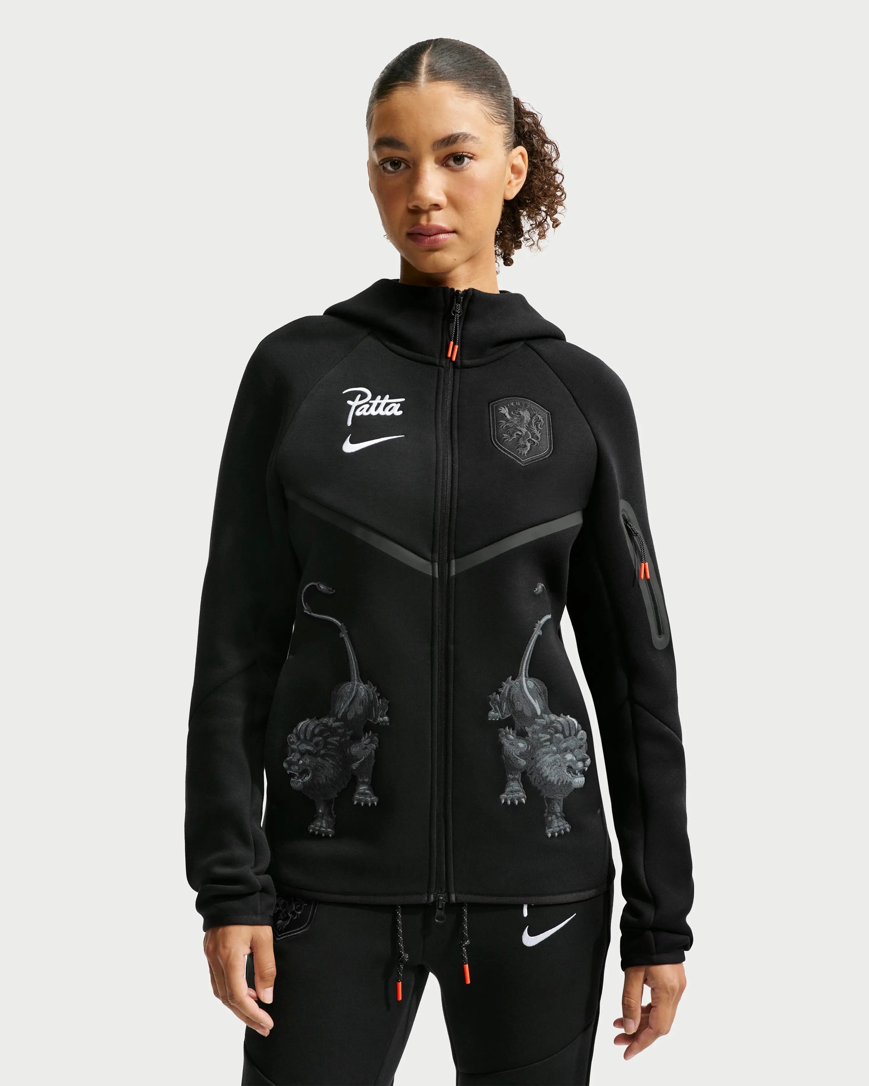 Knvx M Nike Tech Fleece Fz Wr Hdy (Black/White) (No Sponsor
