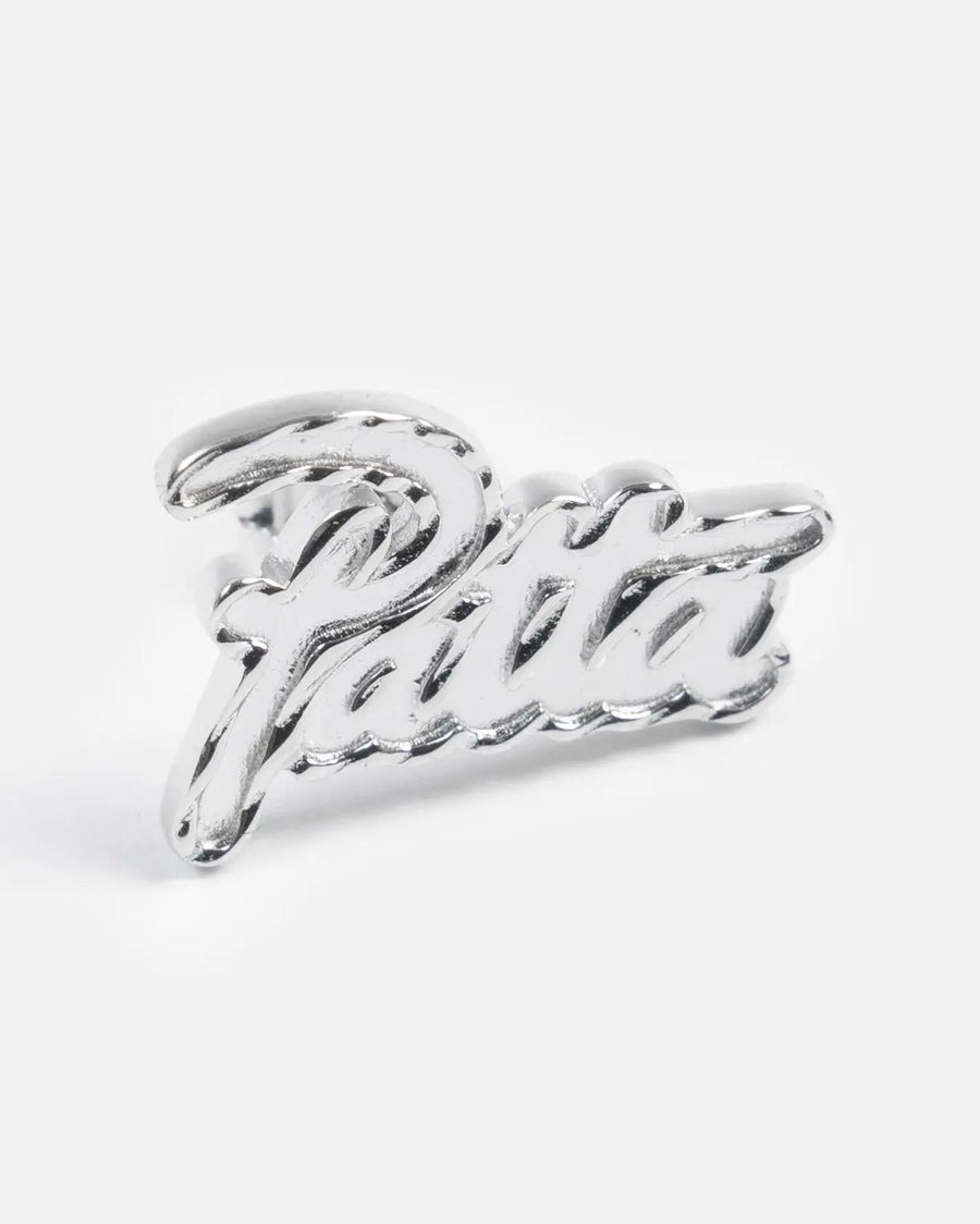Patta Script Logo Silver Earring (Silver)