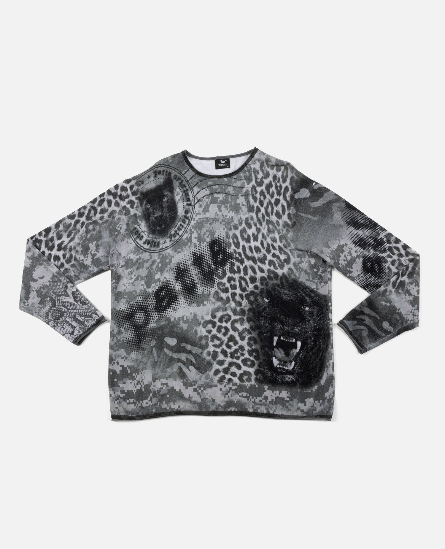 Patta Jungle Knitted Longsleeve T-Shirt (Multi/Grayscale)