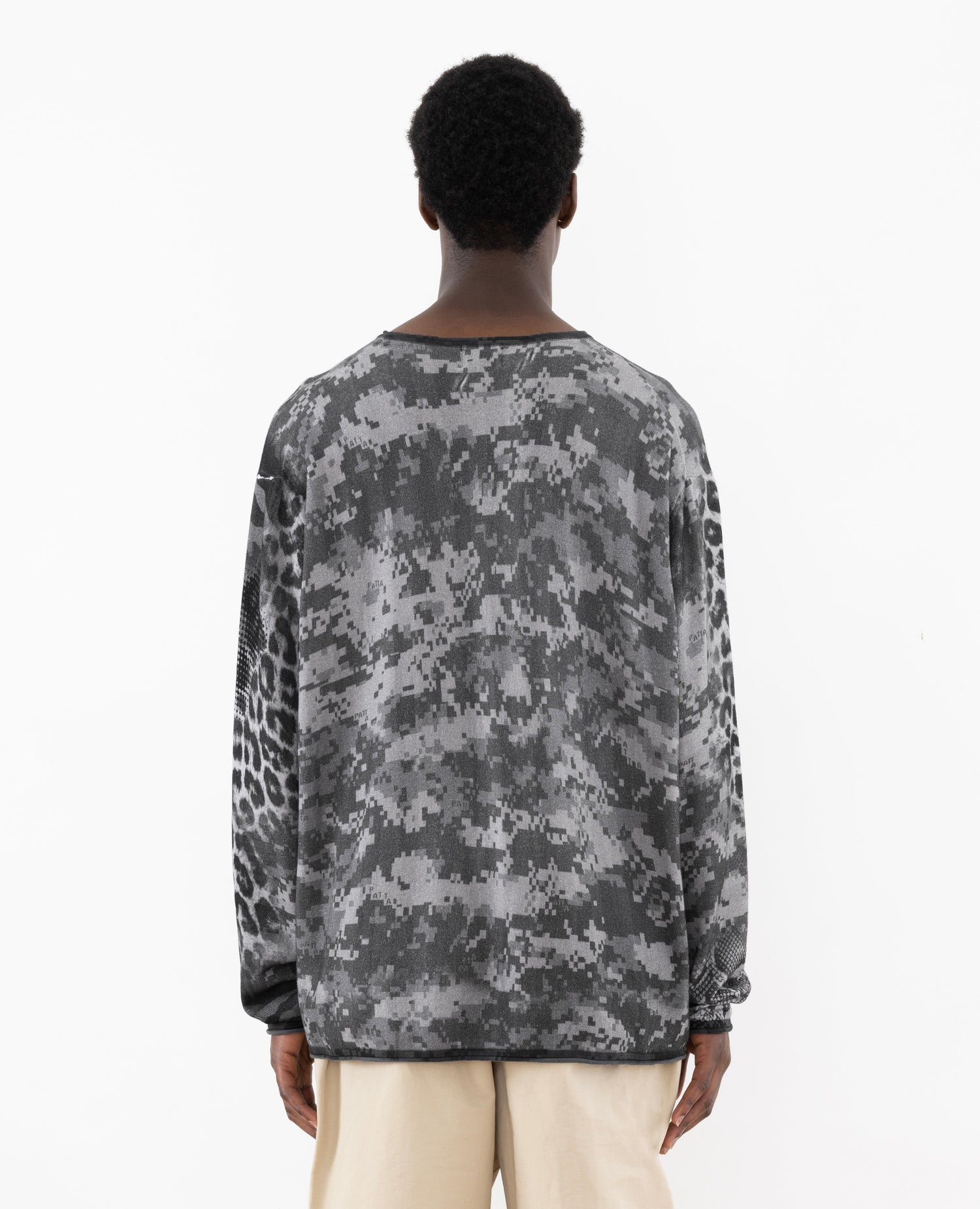 Patta Jungle Knitted Longsleeve T-Shirt (Multi/Grayscale)