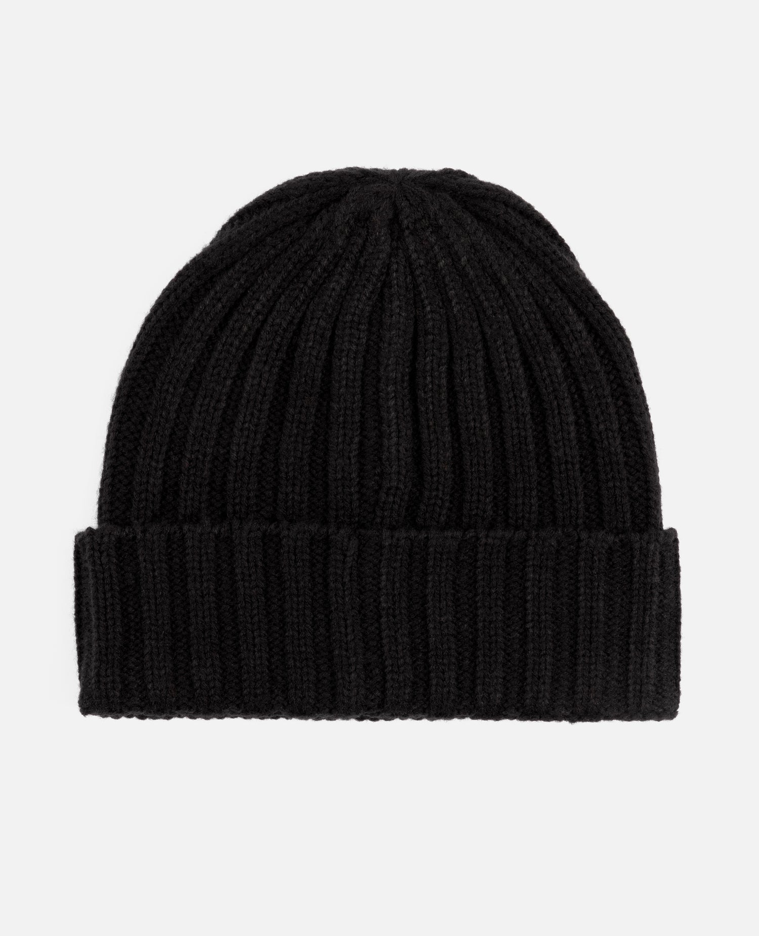 Patta Ribbed Knitted Beanie (Black)