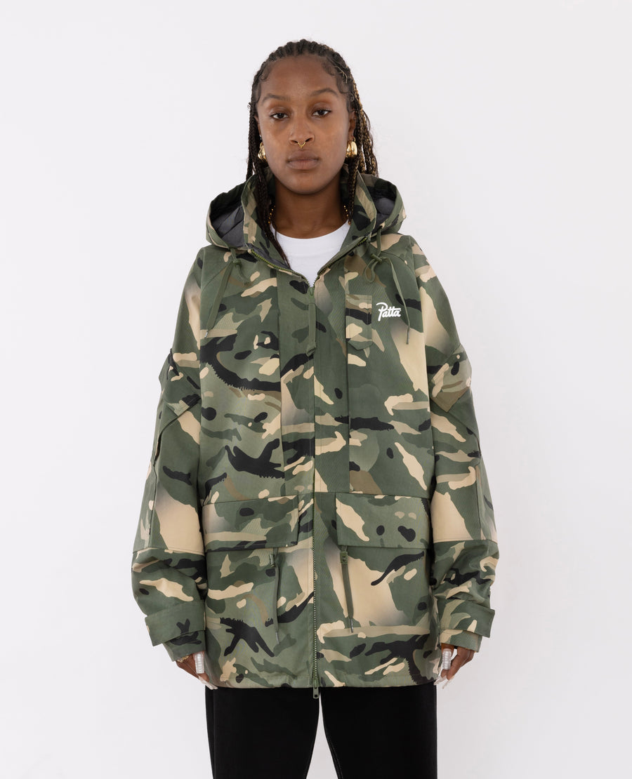 Patta Spray Camo Nylon Tactical Parka (Multi/Spray Camo)