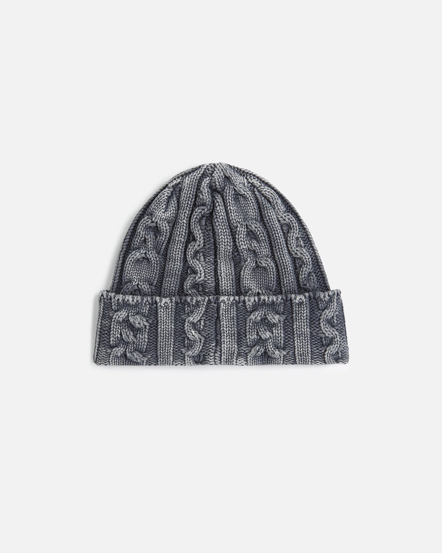 Patta Cold Dyed Cable Knitted Beanie (Titanium)