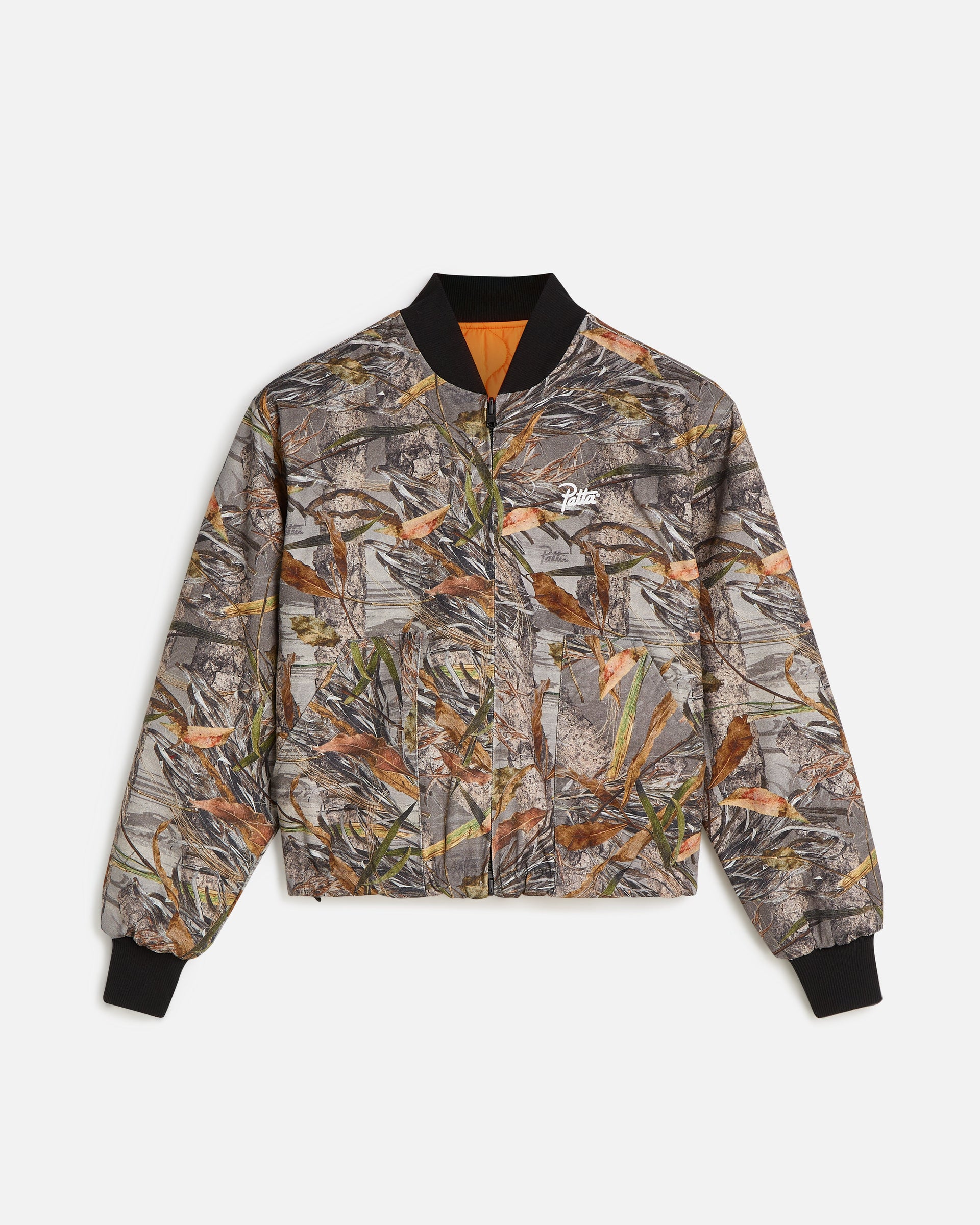 Patta Nature Print Reversible Canvas Bomber Jacket