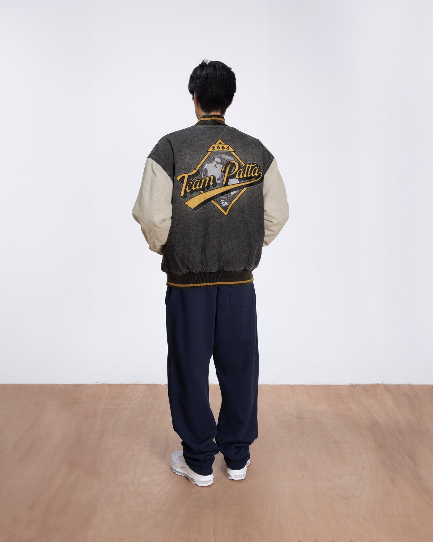 Patta Homerun Denim Varsity Jacket (Black)