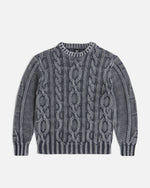 Patta Cable Knitted Cold Dye Jumper (Titanium)