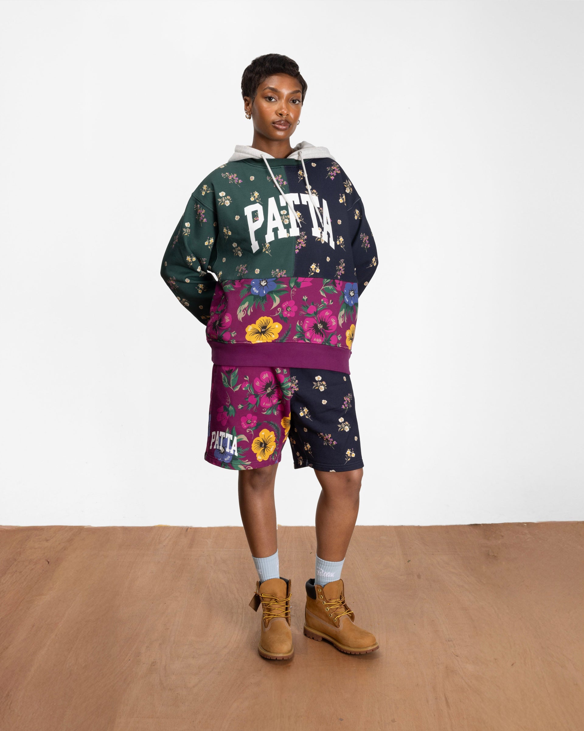 Patta Floral Patchwork Shorts (Multi)
