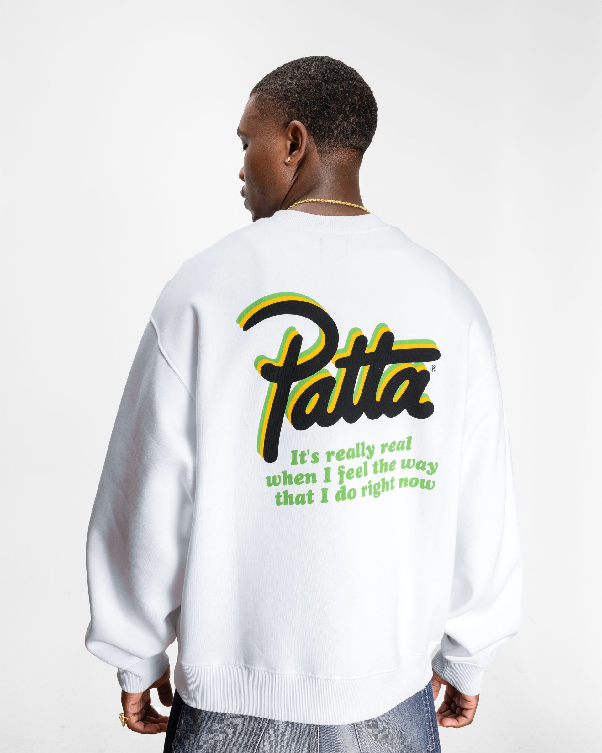 Patta Block Party Crewneck Sweater (Light Grey Melange)