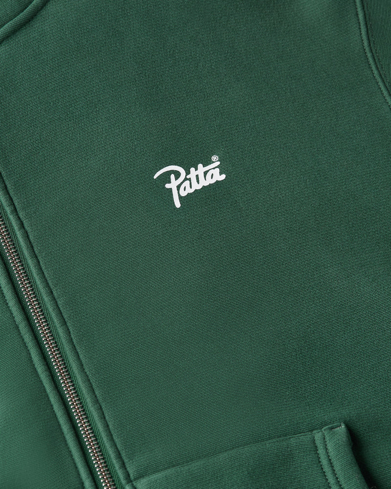 Patta Classic Zip Up Hooded Sweater (Bistro Green)
