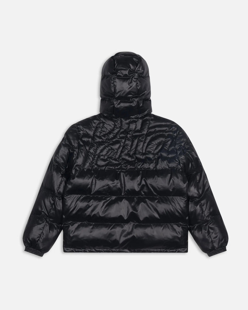Patta Quilted Script Logo Puffer Jacket (Black)