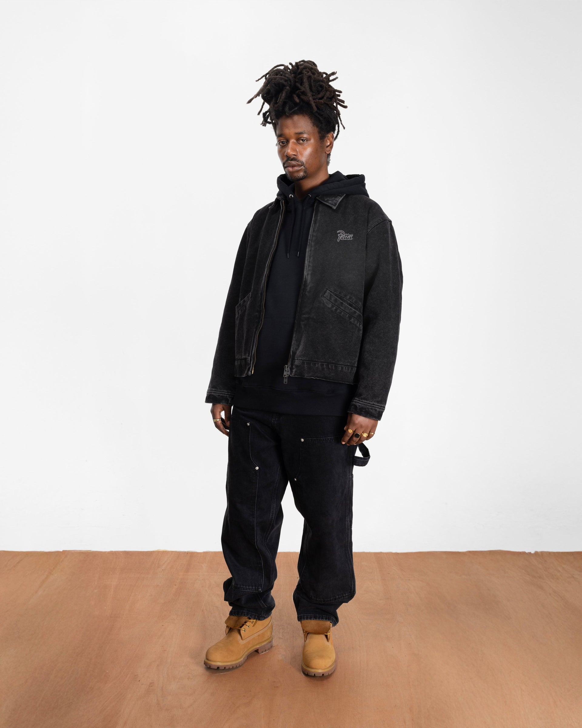 Patta Washed Canvas Jacket (Black)