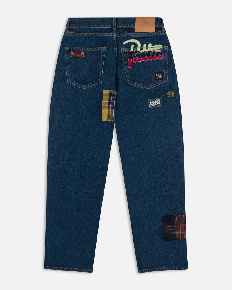 Patta Whole Lotta Labels Denim Pants (Light Blue Denim)