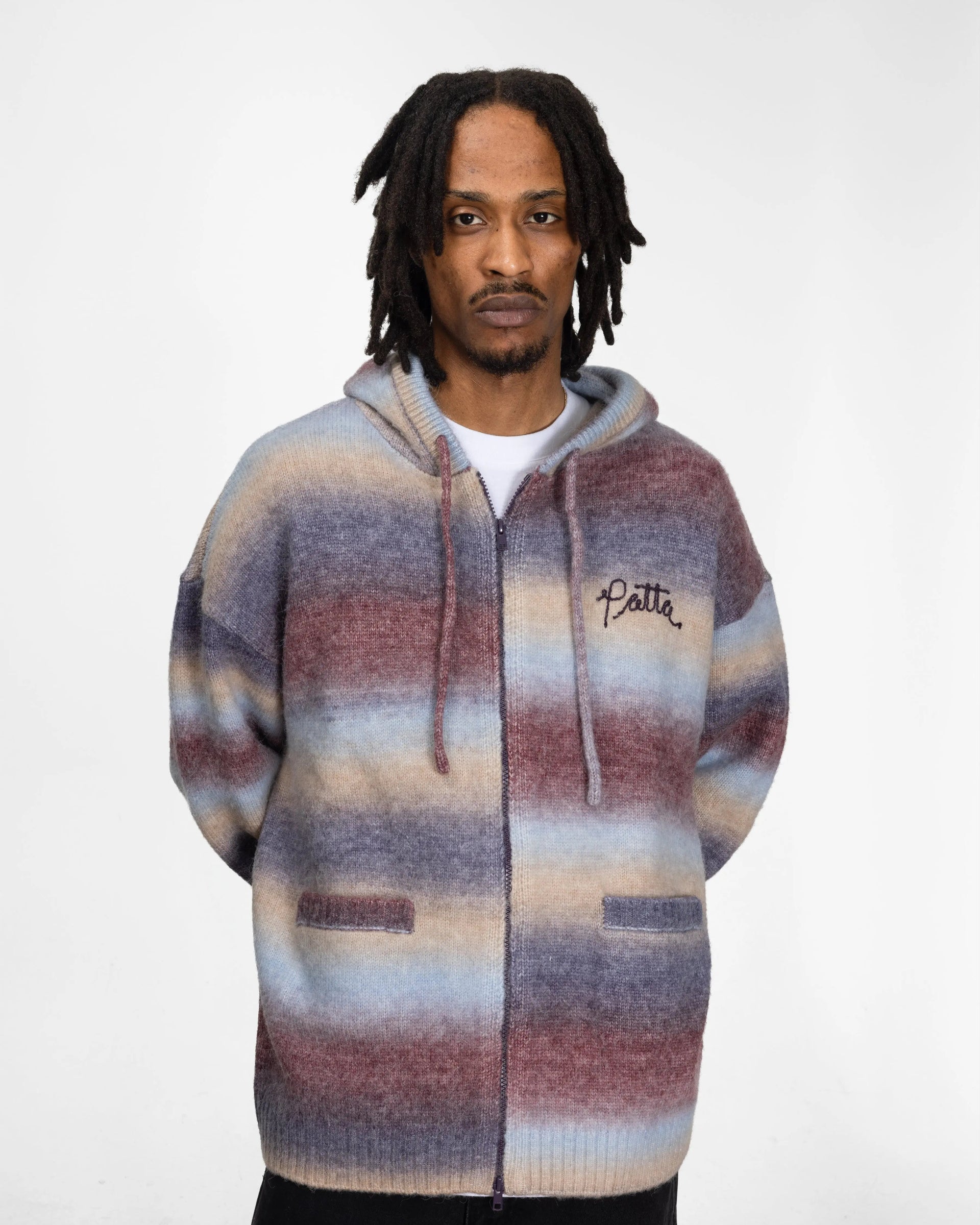 Patta Space Dye Knitted Hooded Sweater (Multi)