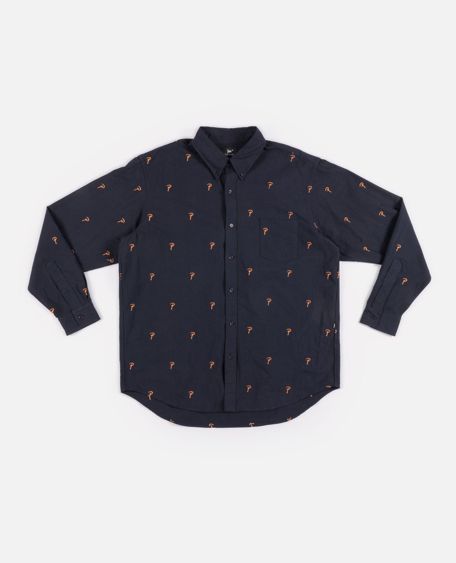 Patta Oxford Longsleeve Shirt (Evening Blue)