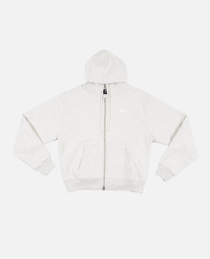 Patta Basic Waffle Zip Hooded Sweater (Melange Grey)