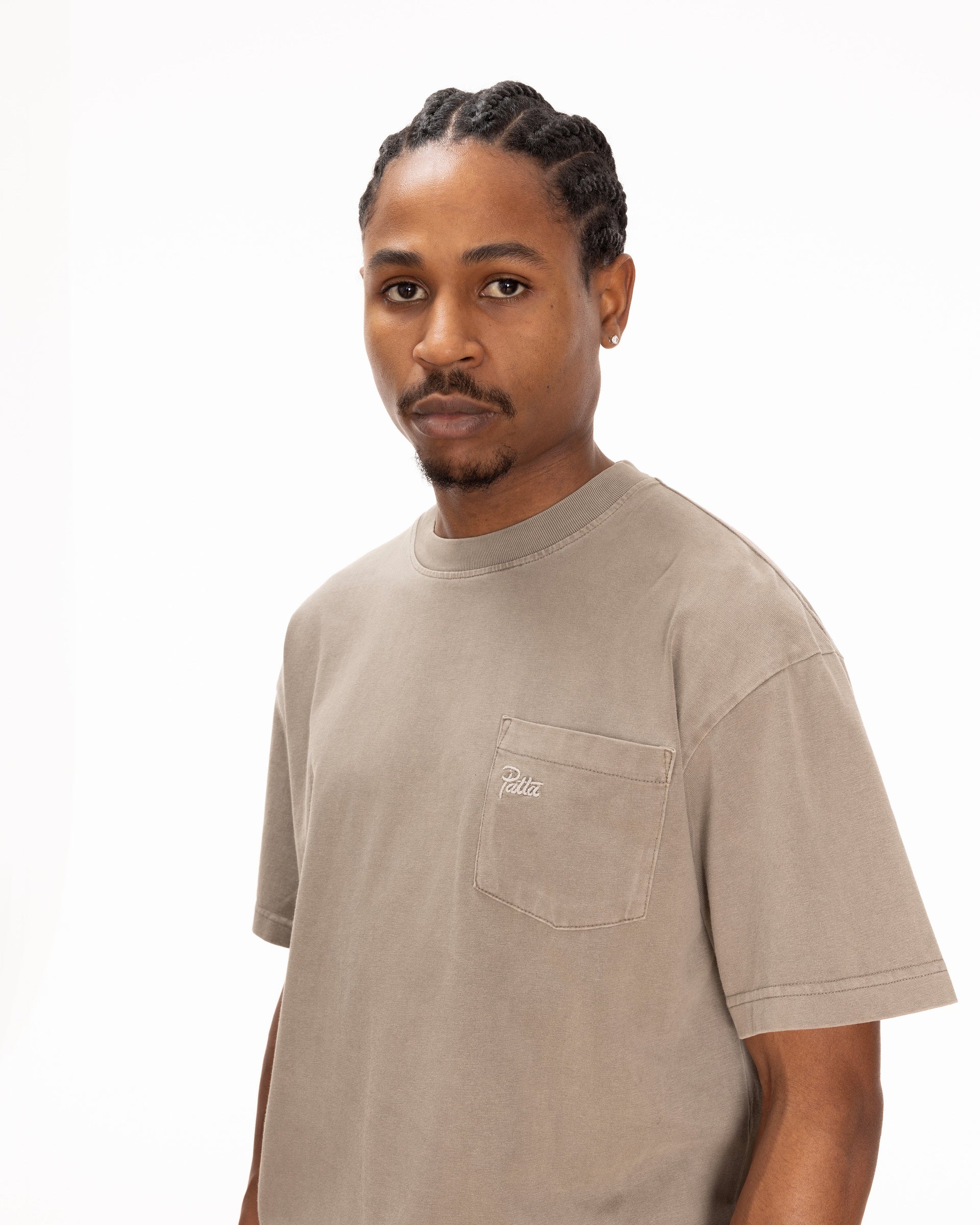 Patta Basic Pocket T-Shirt (Driftwood)