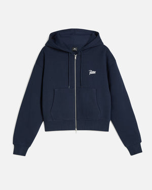 Patta Classic Zip Up Hooded Sweater (Black Iris)