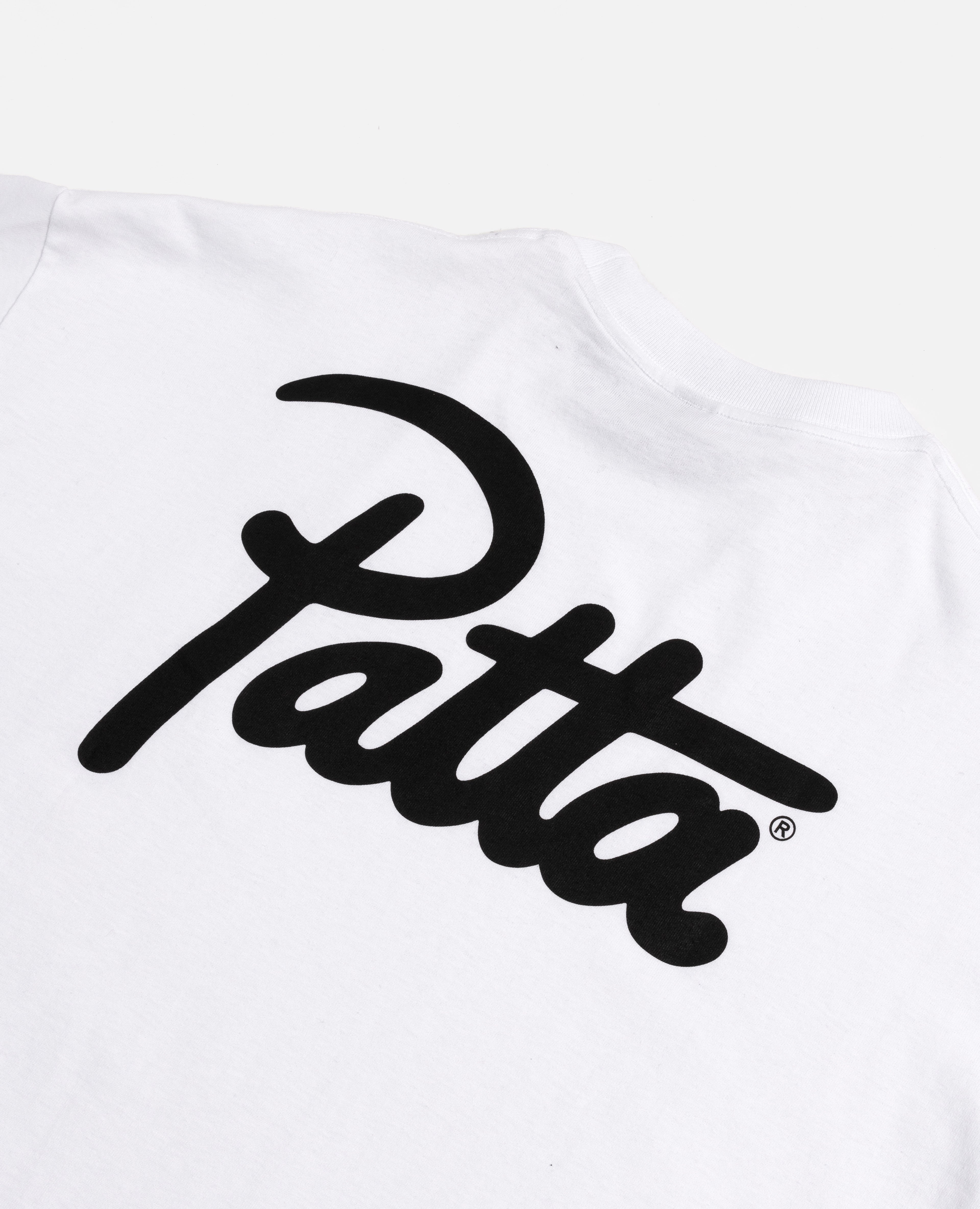 Patta Men's Basic Script Logo T-Shirt in White Patta