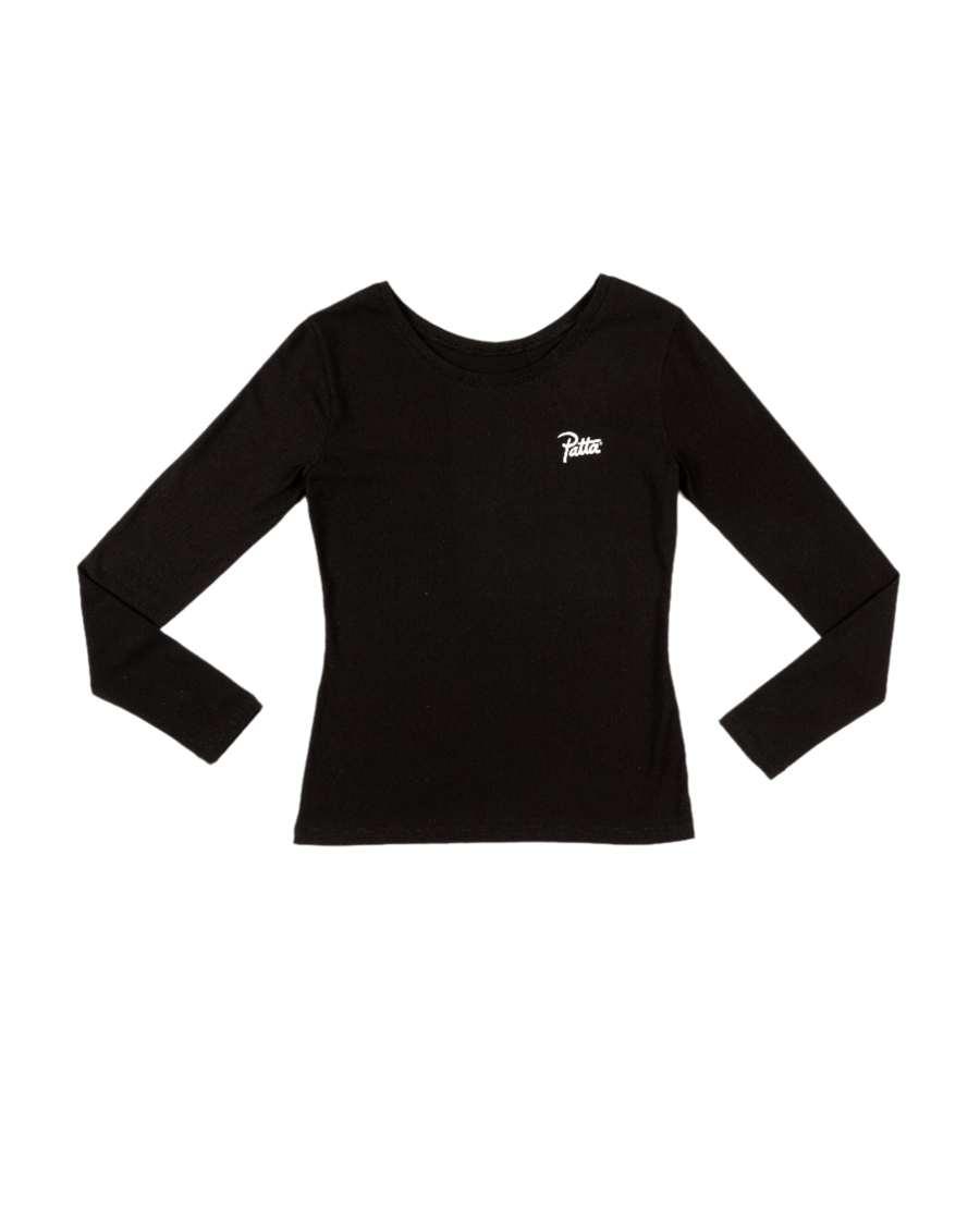 Patta Femme Basic Scoop Longsleeve T-Shirt (Black)