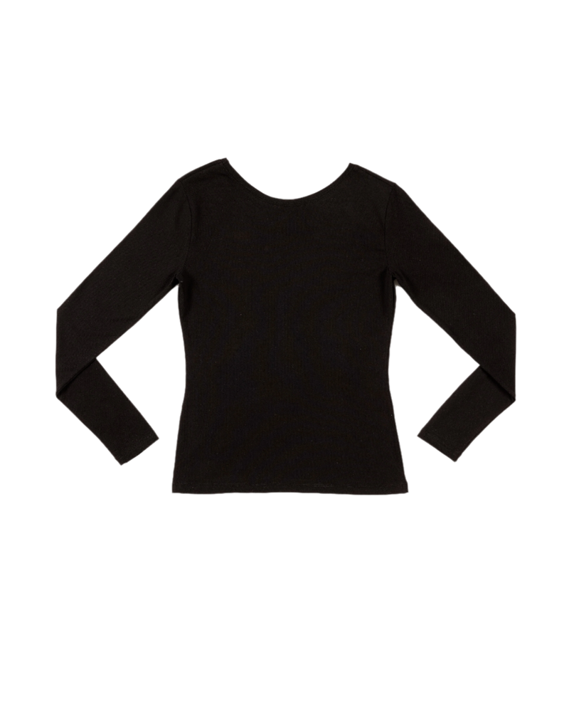 Patta Femme Basic Scoop Longsleeve T-Shirt (Black)