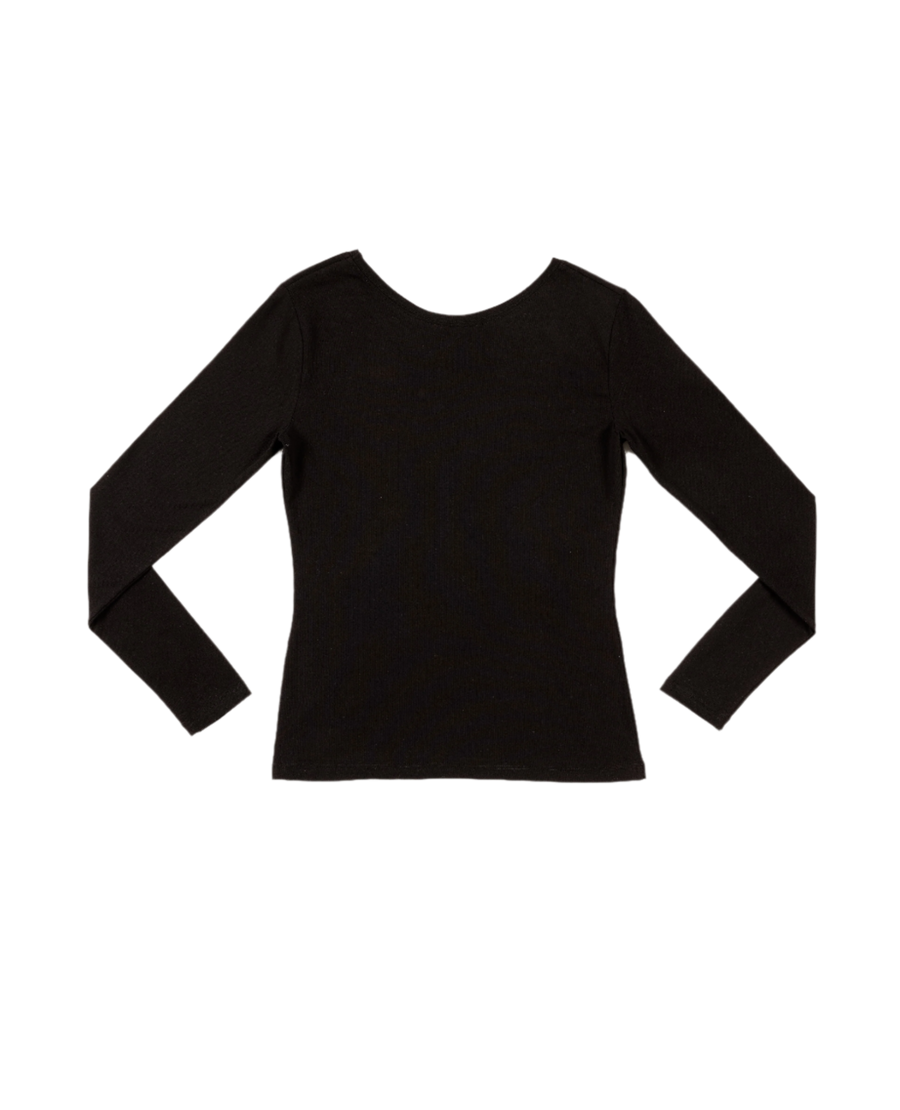 Patta Femme Basic Scoop Longsleeve T-Shirt (Black)