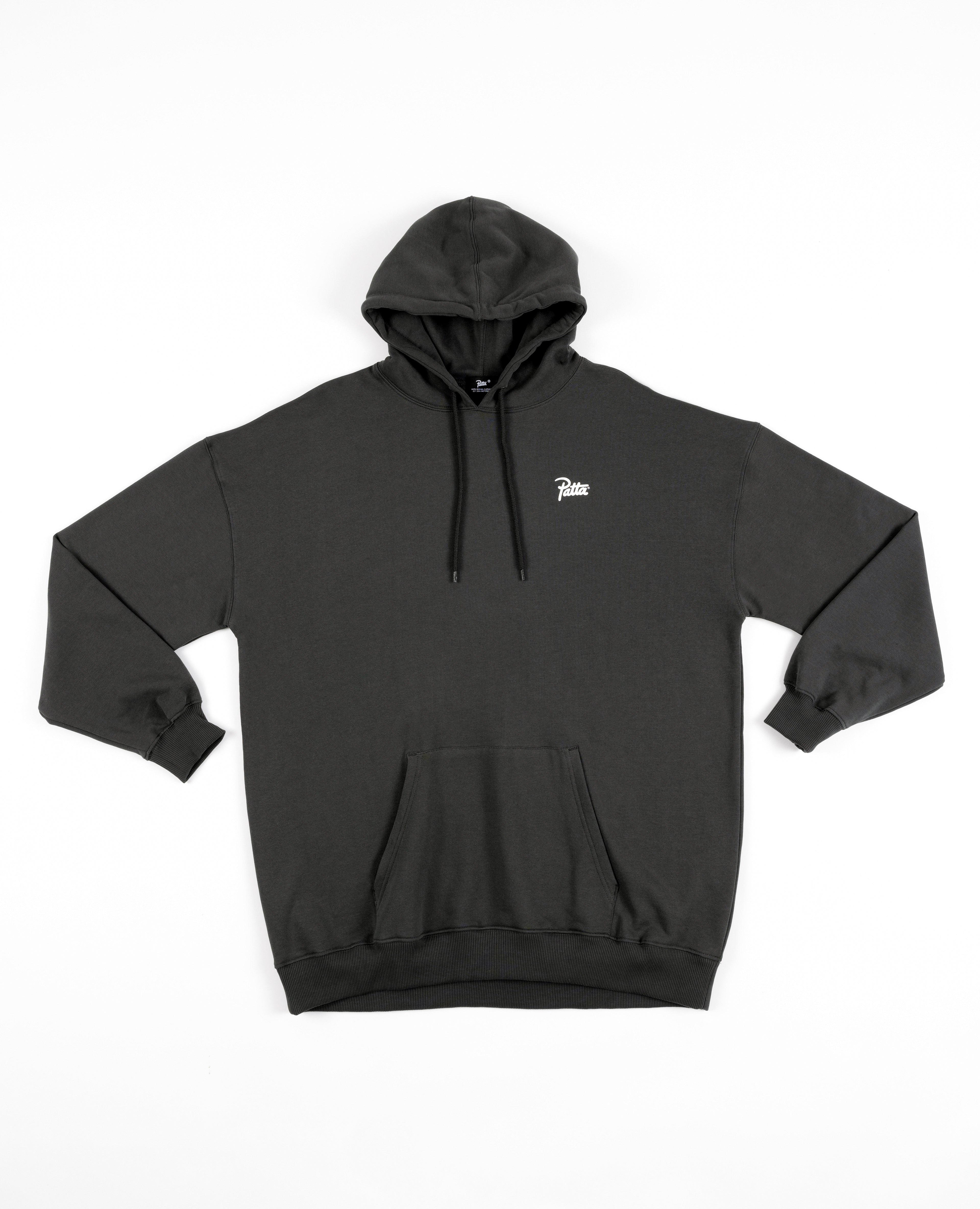 Black patta hoodie sale