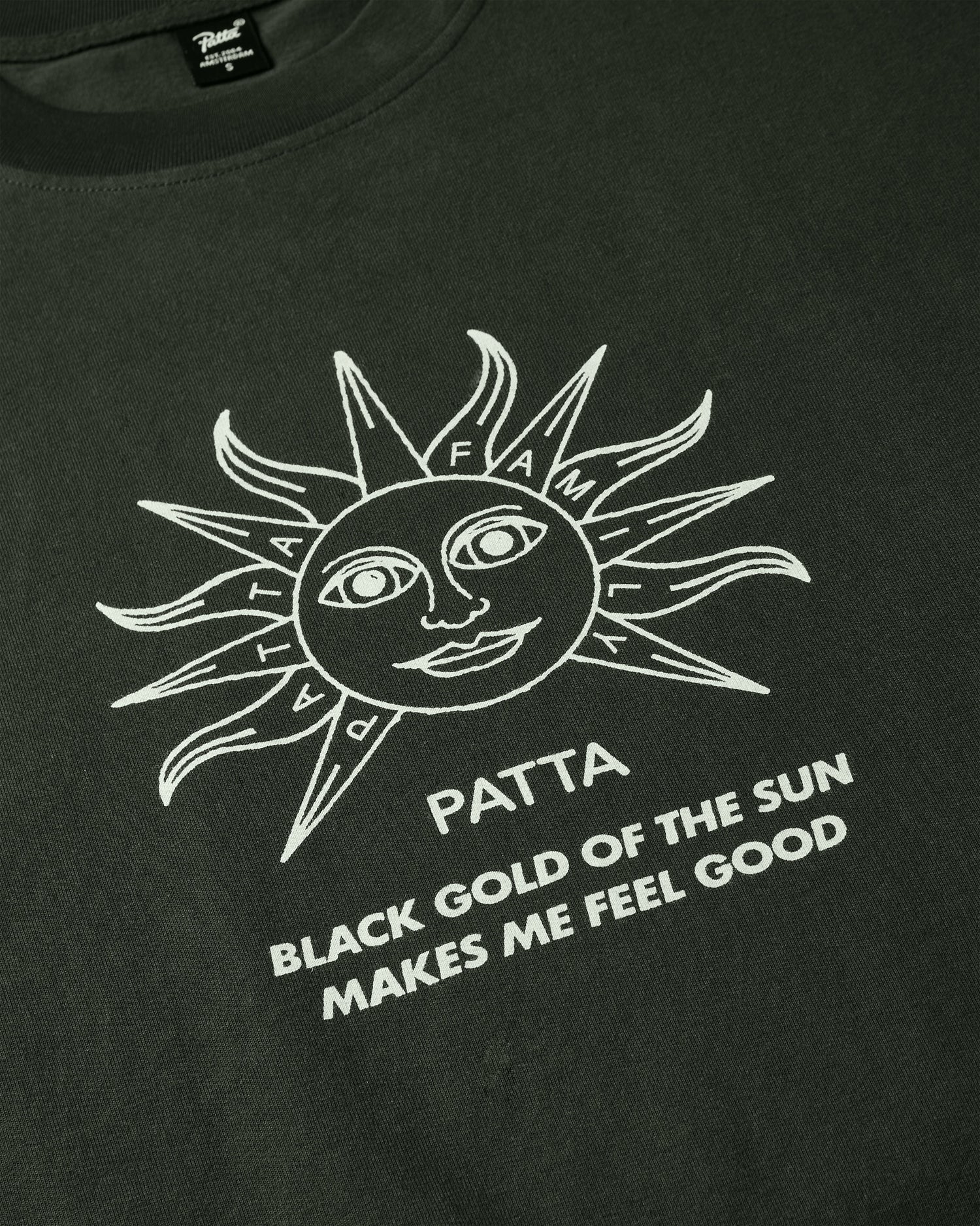 Patta Black Gold Sun T-Shirt (Pirate Black)