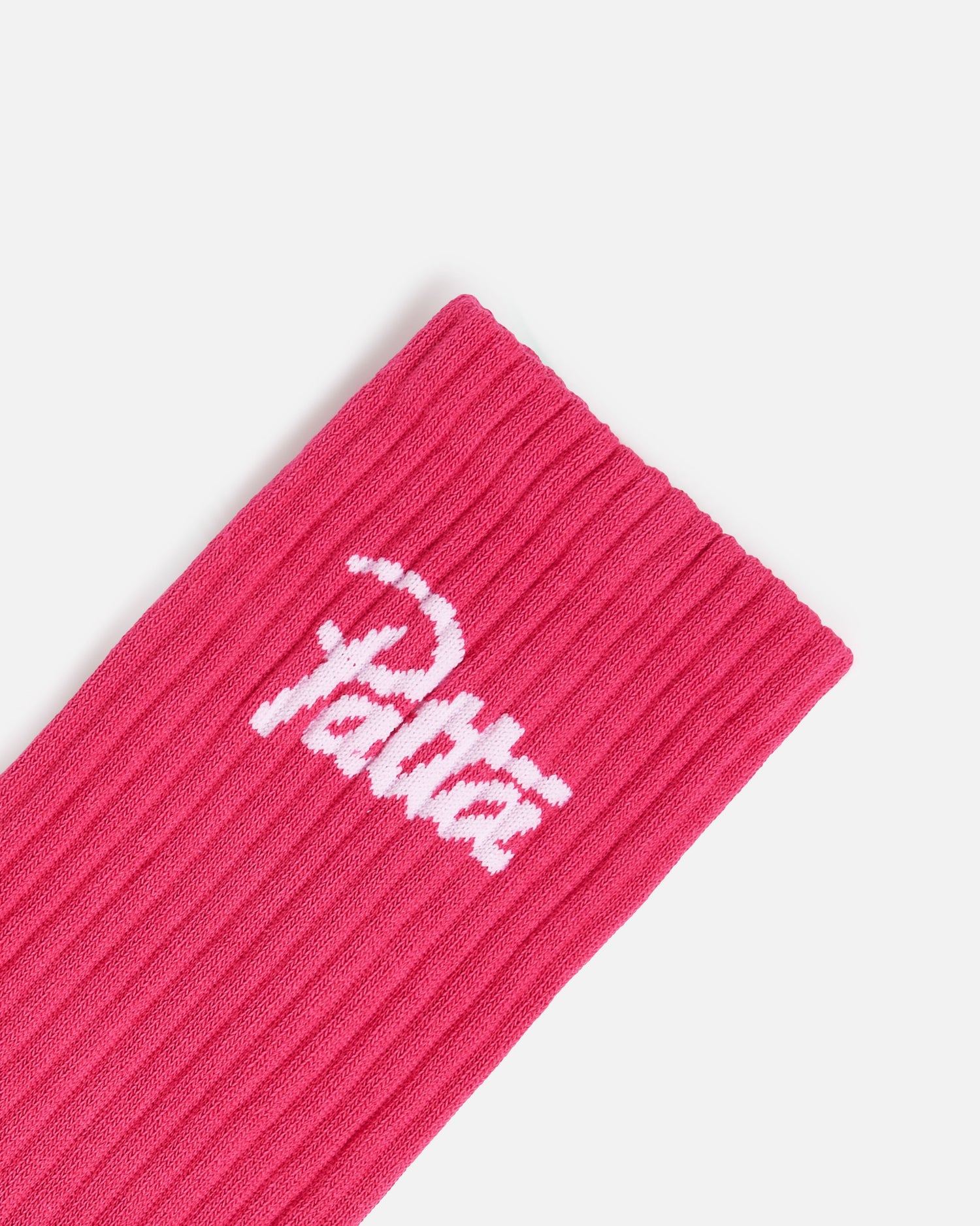 Patta Script Logo Sport Socks 1-Pack (Fuchsia Red)