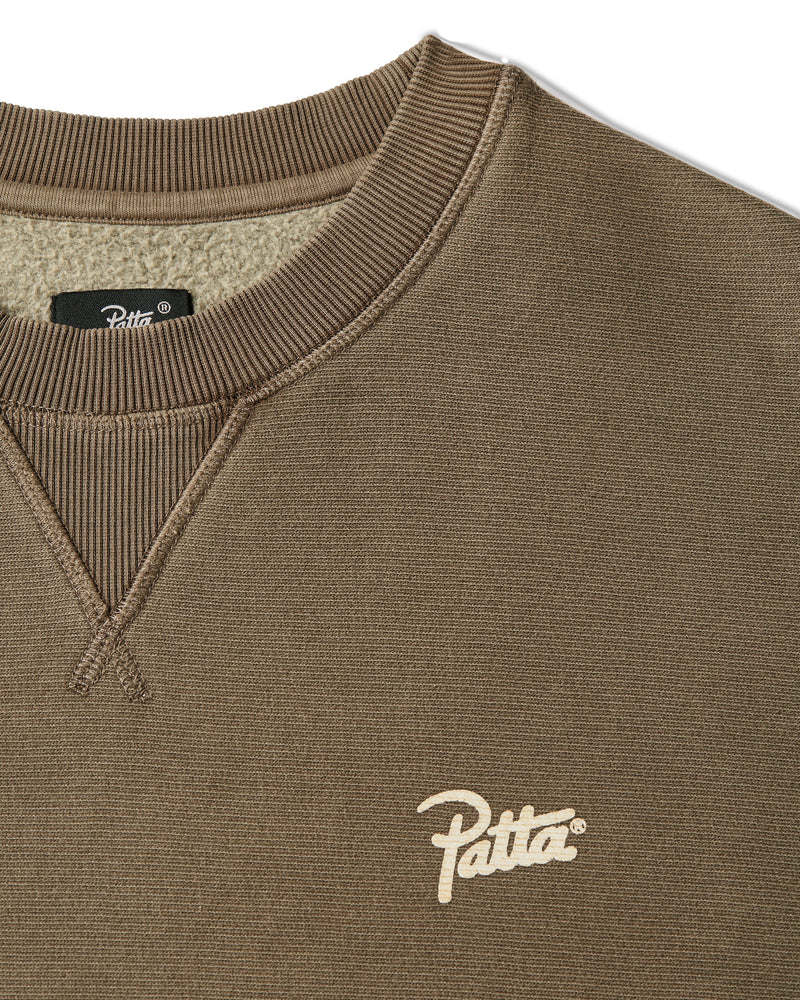 Patta Classic Washed Crewneck Sweater (Morel)