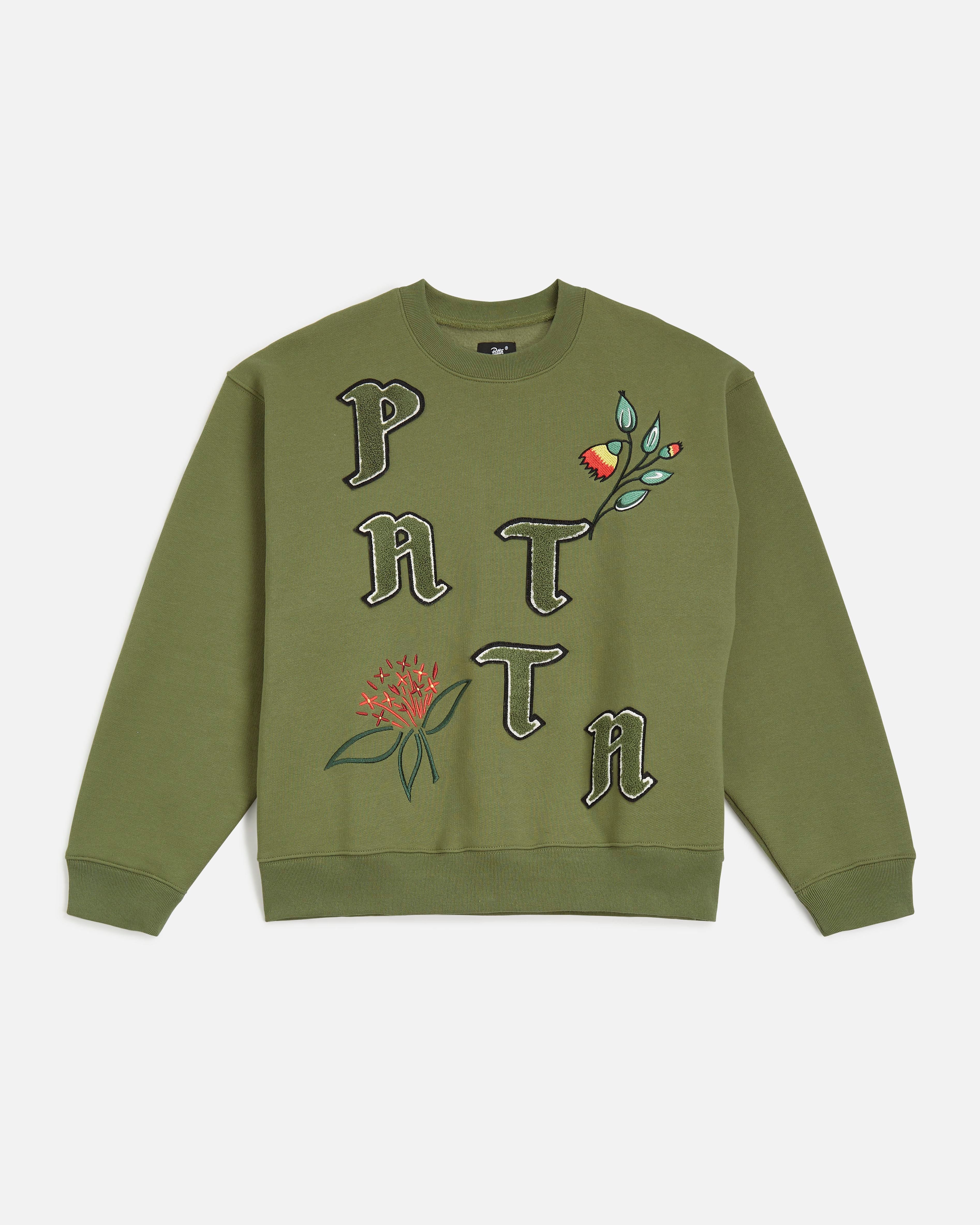 Patta Flowers Crewneck Sweater (Loden Green) – Patta US