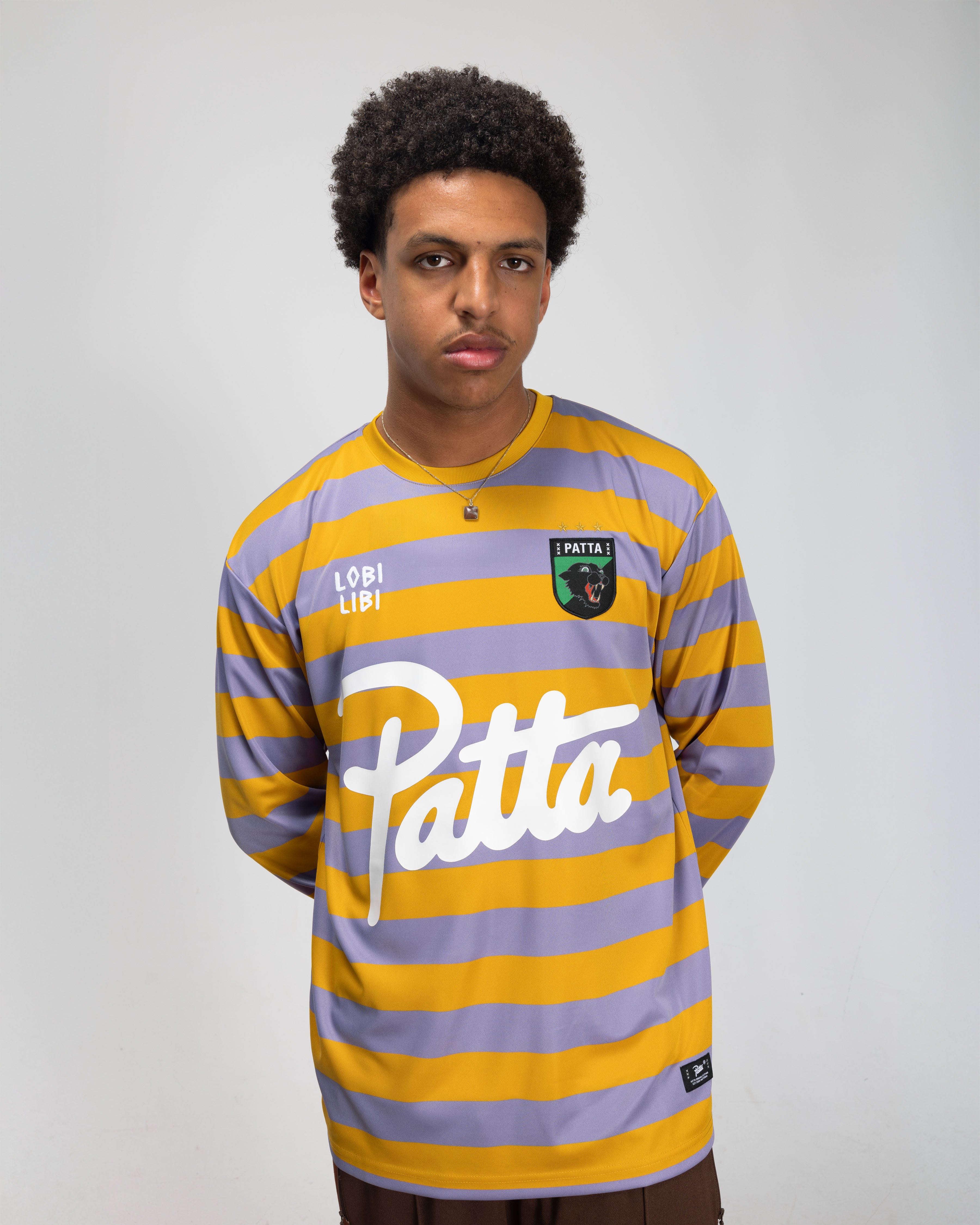トップス PATTA Striped Long Sleeve Football Patta Striped Longsleeve Football Jersey (Chalk Violet) – Patta US