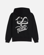 Patta Snake Heart Boxy Hooded Sweater (Black)