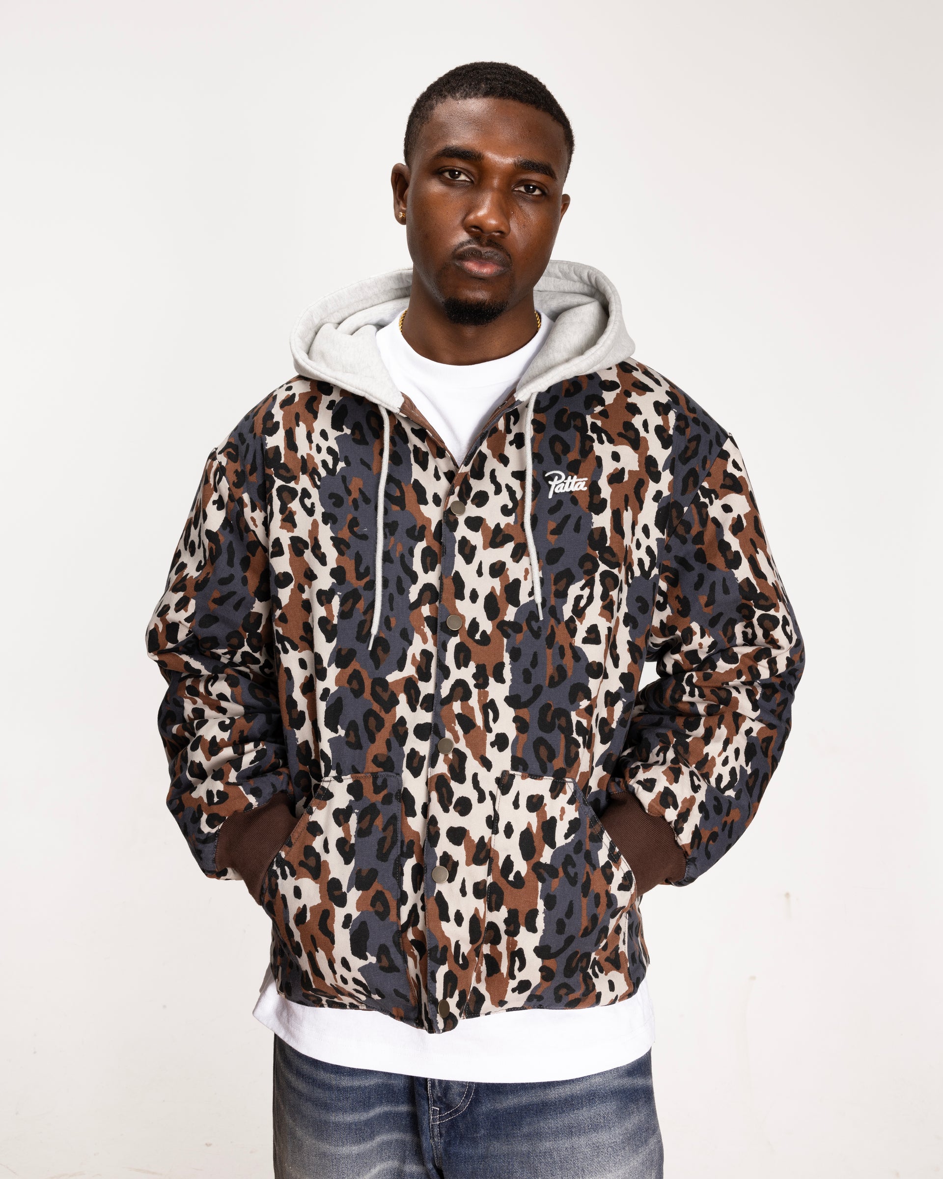 Patta City Leopard Reversible Bomber Jacket (Multi)